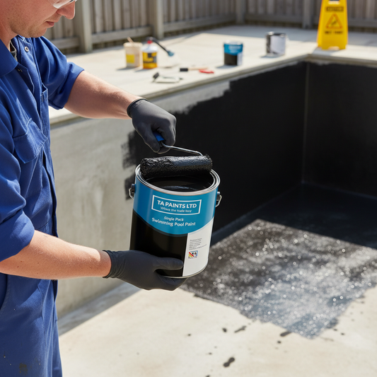 Premium Chlorinated Rubber Swimming Pool Paint for Fiberglass and Concrete - Durable, Chemical Resistant, and Easy to Apply