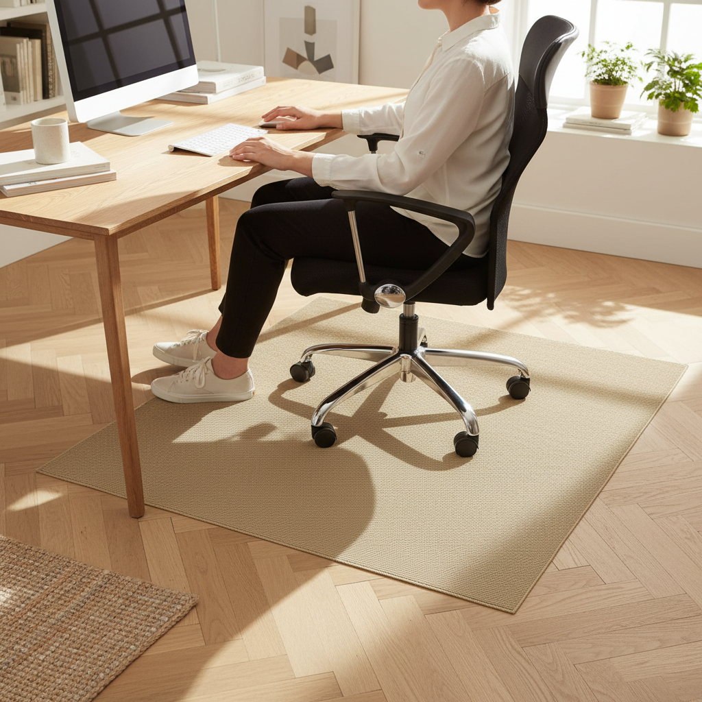 Premium Vinyl Floor Protection Mat for Hard Floors - Durable and Antibacterial with Multiple Sizes and Optimal Glide for Chairs