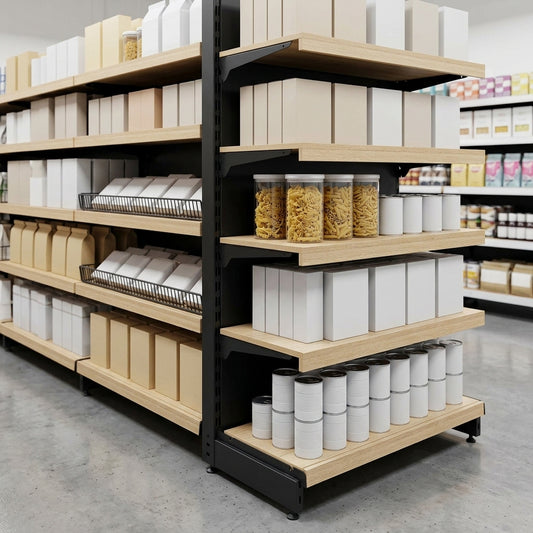370mm Deep Wooden Shelf with Brackets – Three Width Options