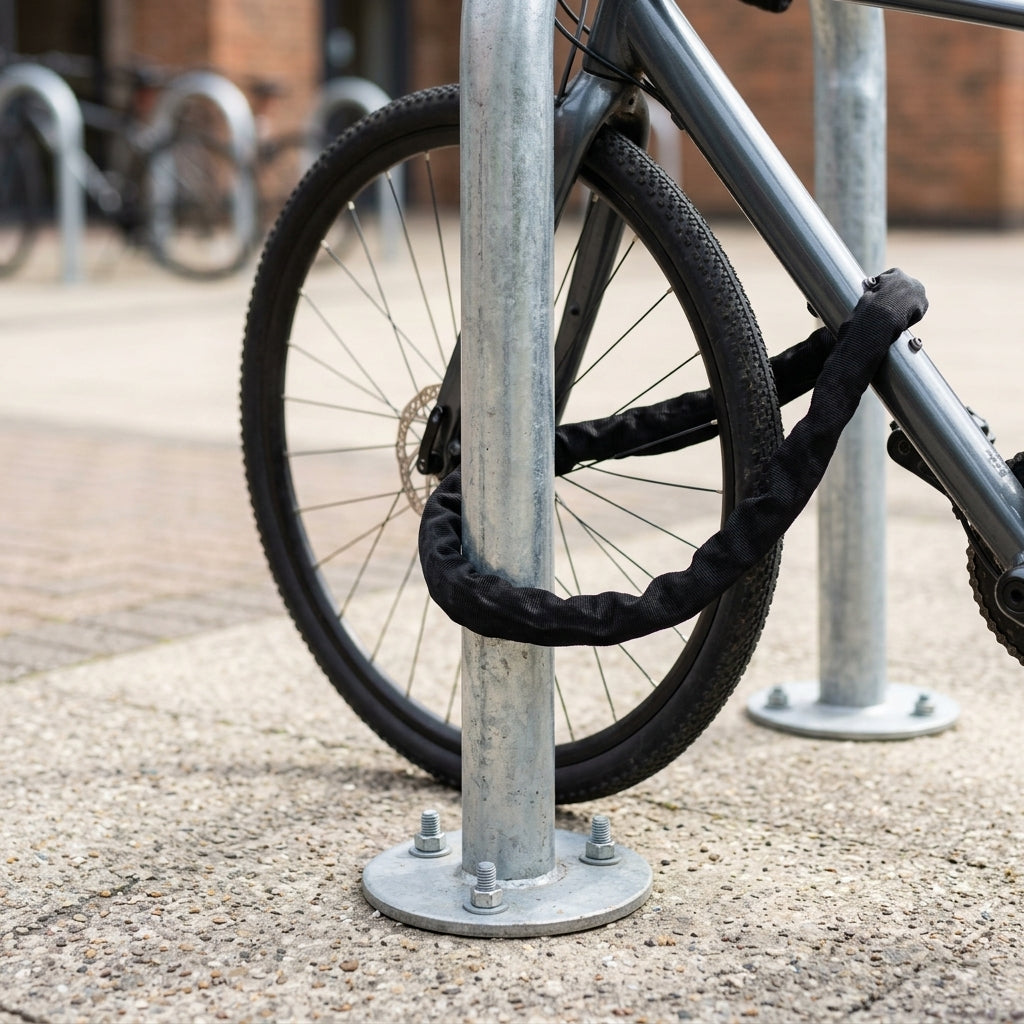 340mm Sheffield Cycle Stand Stainless Steel – Root or Surface Fixed (view 2)