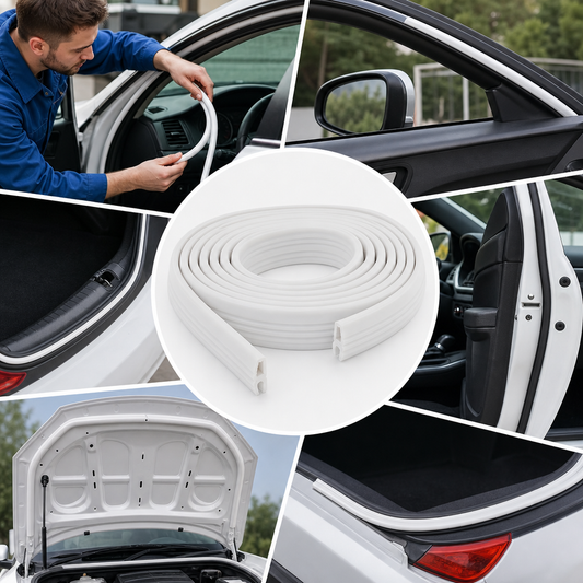 White Silicone Rubber Strip for Versatile Applications (5 Metre Length)