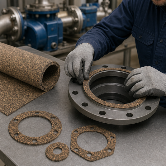 Nitrile Bonded Cork Rubber Pads for General Purpose Gasketing