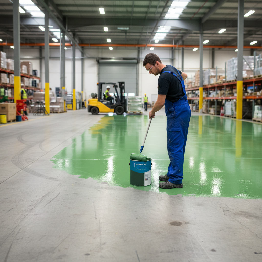 Premium Green Epoxy Floor Paint - Durable, Chemical Resistant Coating for Concrete and Industrial Floors