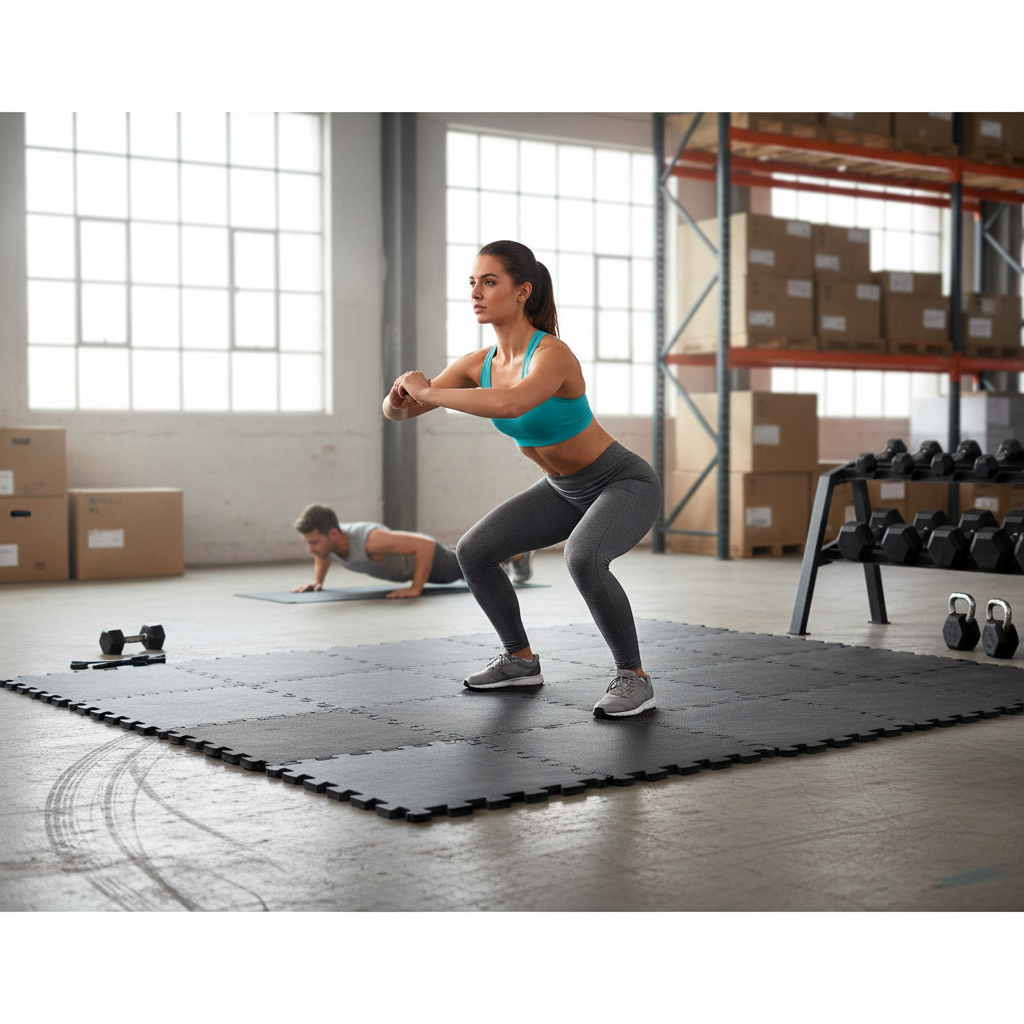 Premium Interlocking Soft Foam Floor Mat Set - 18 Protective EVA Puzzle Tiles for Gym, Exercise, and Home Fitness