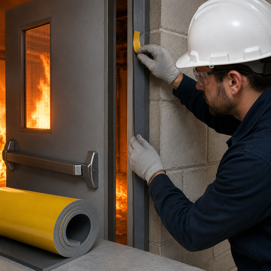 Self-Adhesive Expanded PVC Nitrile Sponge Strip for Fire Safety (Various Sizes)