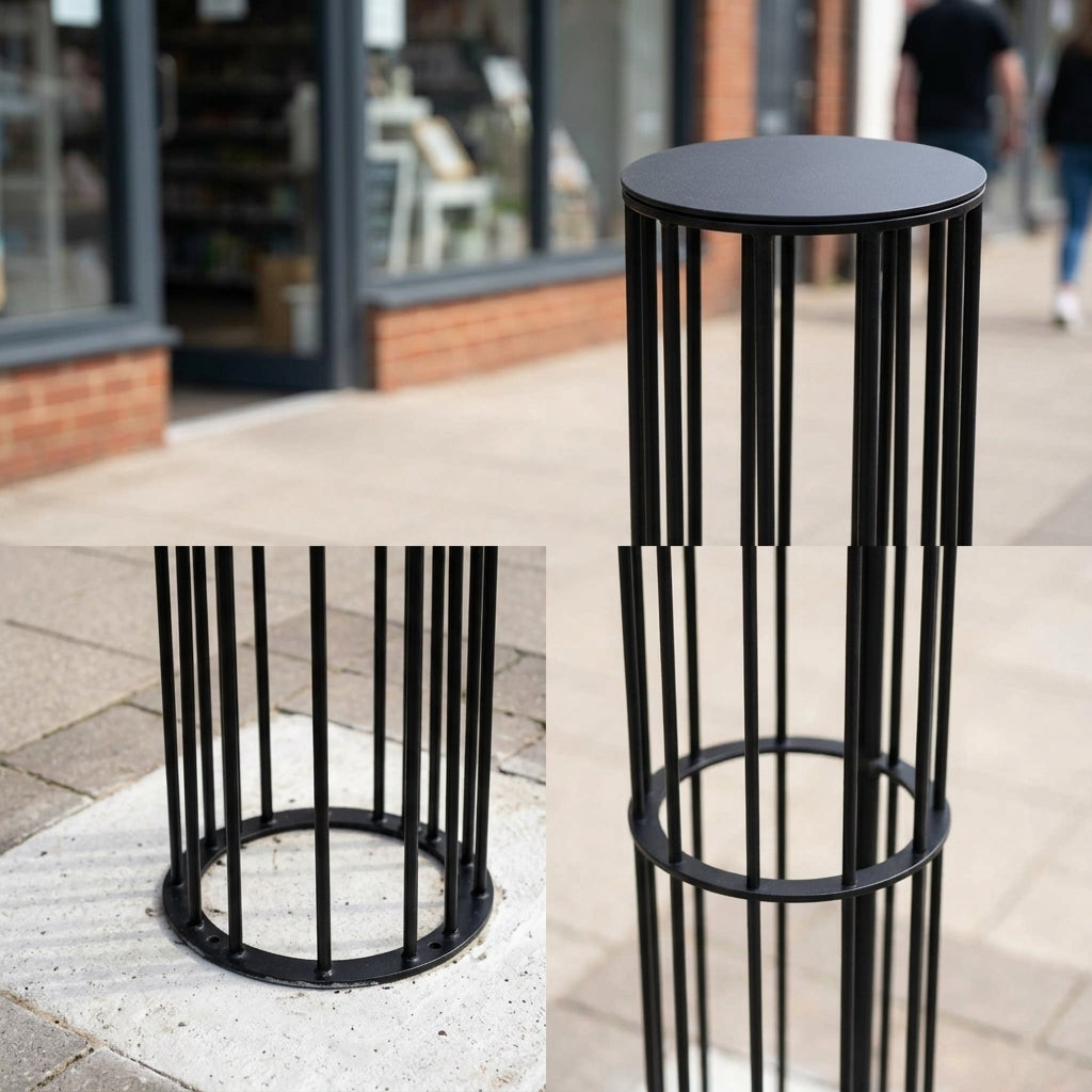 Round Steel Tree Guard 450–600mm Galvanised 1800mm Height (view 2)