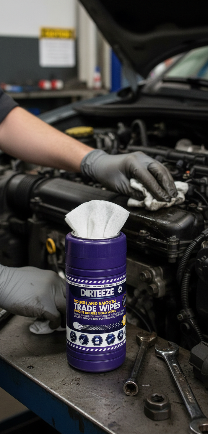 Dirteeze Rough & Smooth Trade Wipes - DGPCL80 ||8 Tubs of 80 Wipes
