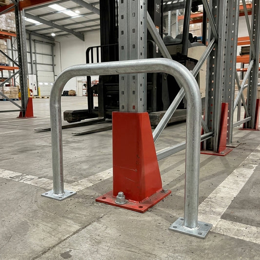 800mm EV charger protection guard, 48mm steel tube, galvanised