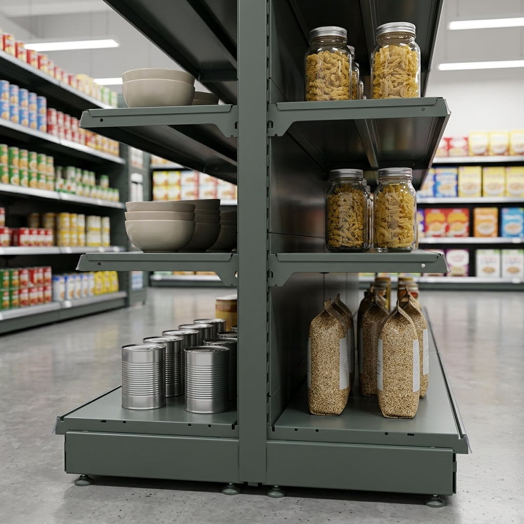 2.1m Gondola Bay 300mm Base Shelf 250mm Uppers Double-Sided (view 2)