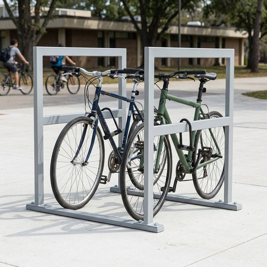 825mm High Cycle Rack with Central Locking Bar for 2-12 Bikes
