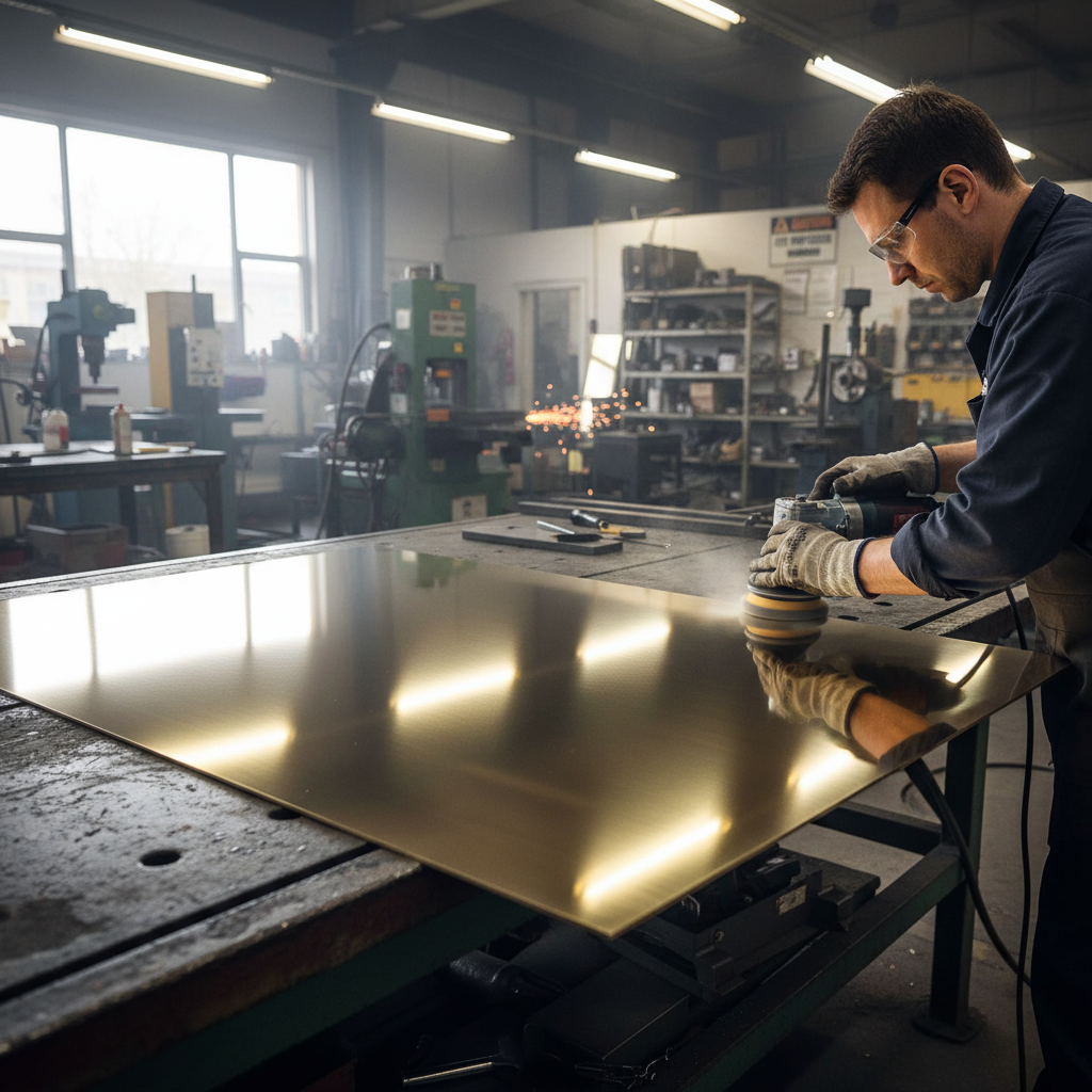 High-Performance Mirror Polished Brass Sheet 2000mm x 1000mm x 0.9mm - Ductile, Corrosion Resistant with Attractive Finish