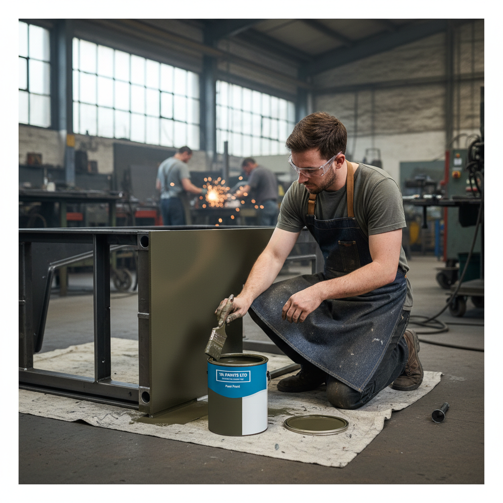 Premium Universal PU Enamel Paint - RAL 6008 Brown Green, Quick-Drying, Durable for Metal, Wood, and Concrete Surfaces