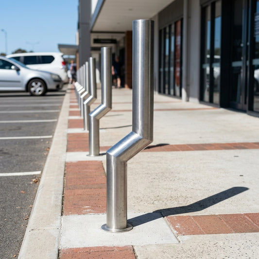 Stainless Steel Cranked Bollard 1100mm – 101mm or 114mm Diameter