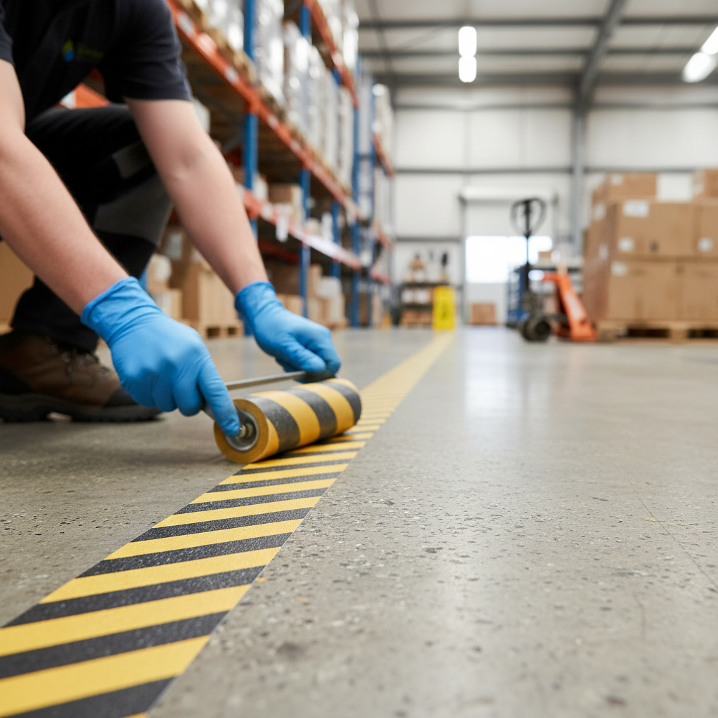 High-Performance 80 Grit Anti-Slip Hazard Tape - 2 Inch x 5 Meters for Enhanced Traction and Safety on Slippery Surfaces