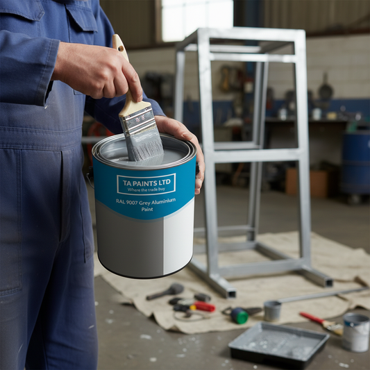 Premium Grey Aluminium Paint - High-Performance Universal PU Enamel for Indoor and Outdoor Use with Various Finishes
