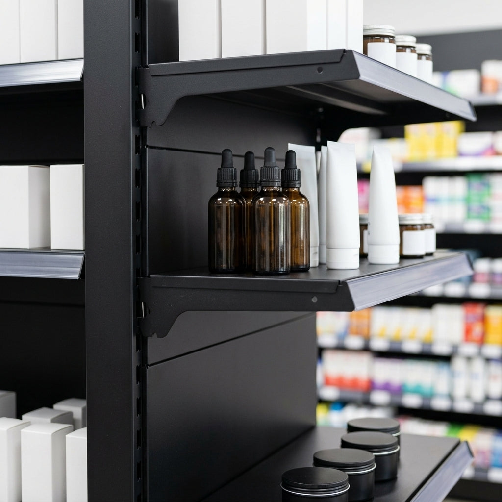 2.4m Corner Shelving Bay | 300mm Base + 250mm Upper Shelves (view 2)