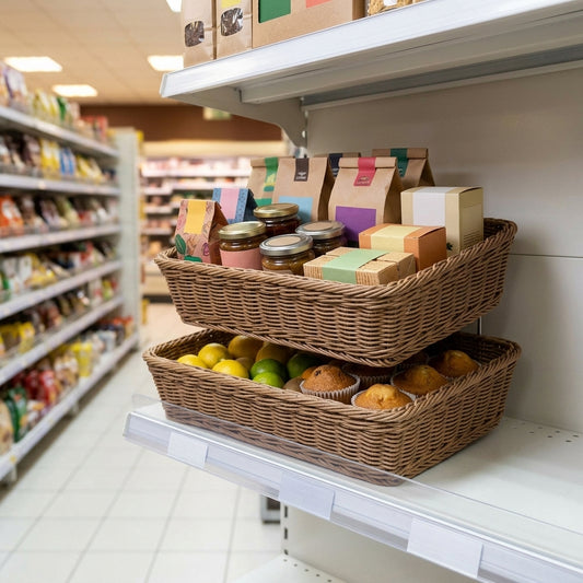 Poly Wicker Retail Display Basket