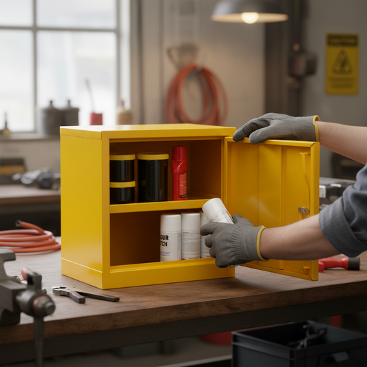 Flammable Liquids Cabinet - HSC18/18 ||L457mm x W305mm x H457mm
