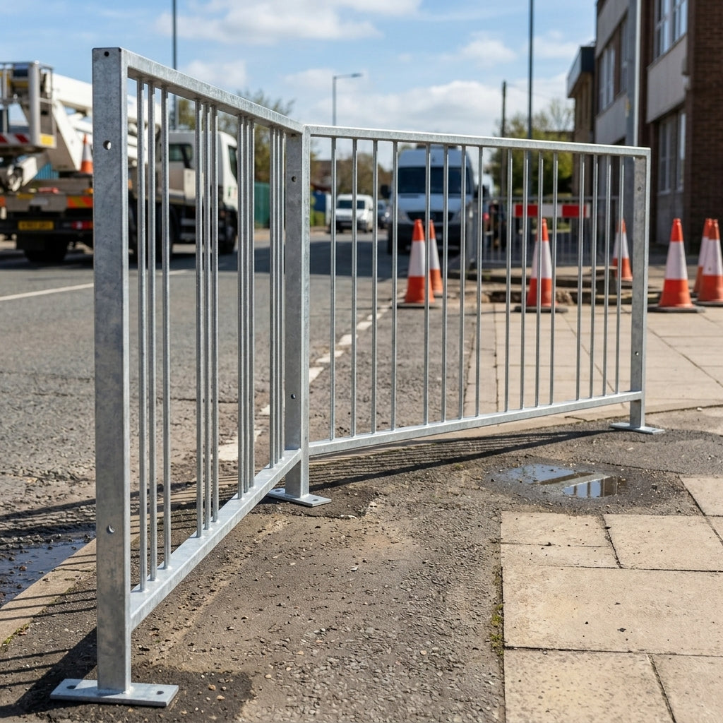 Pedestrian Guardrail Panel 1m–2m Hot Dip Galvanised Steel