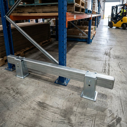 80×40mm Hot-Dip Galvanised Steel Box Rail – Warehouse Protection