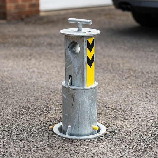 Telescopic ground anchor 165mm above ground 4mm steel