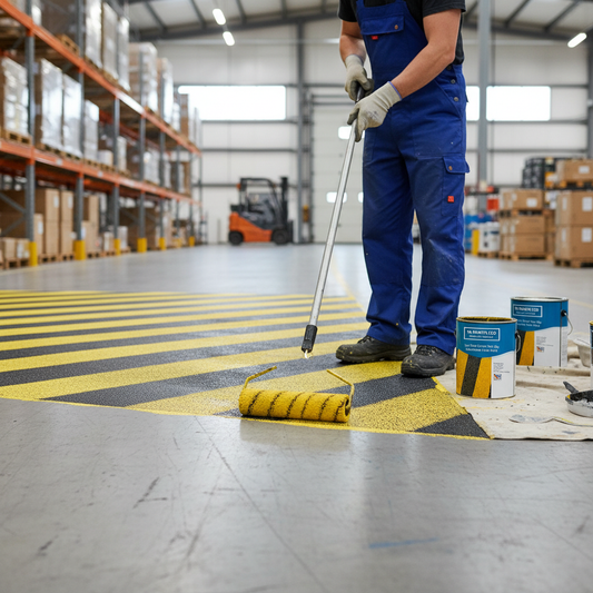 Premium Heavy Duty Non-Slip Epoxy Resin Floor Paint for High Traffic Concrete Surfaces - 2K Coating with Excellent Chemical Resistance
