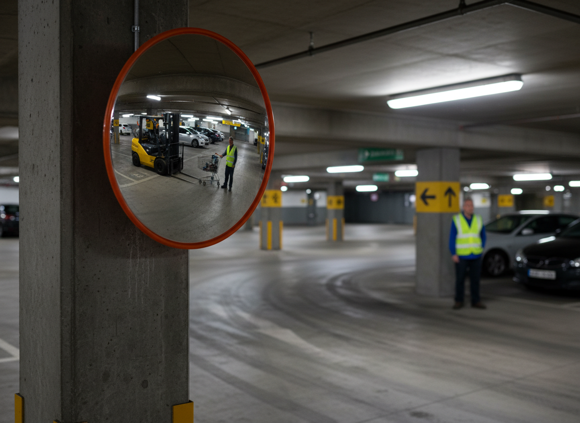 High-Performance Heavy Duty Curve Convex Mirror 600mm - Impact-Resistant Design for Indoor and Outdoor Use