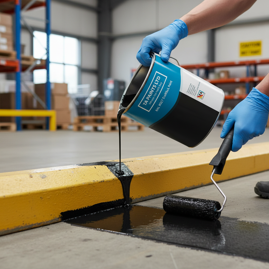 Premium Universal PU Enamel Traffic Black Paint - High-Performance for Indoor and Outdoor Use with Quick-Drying Options