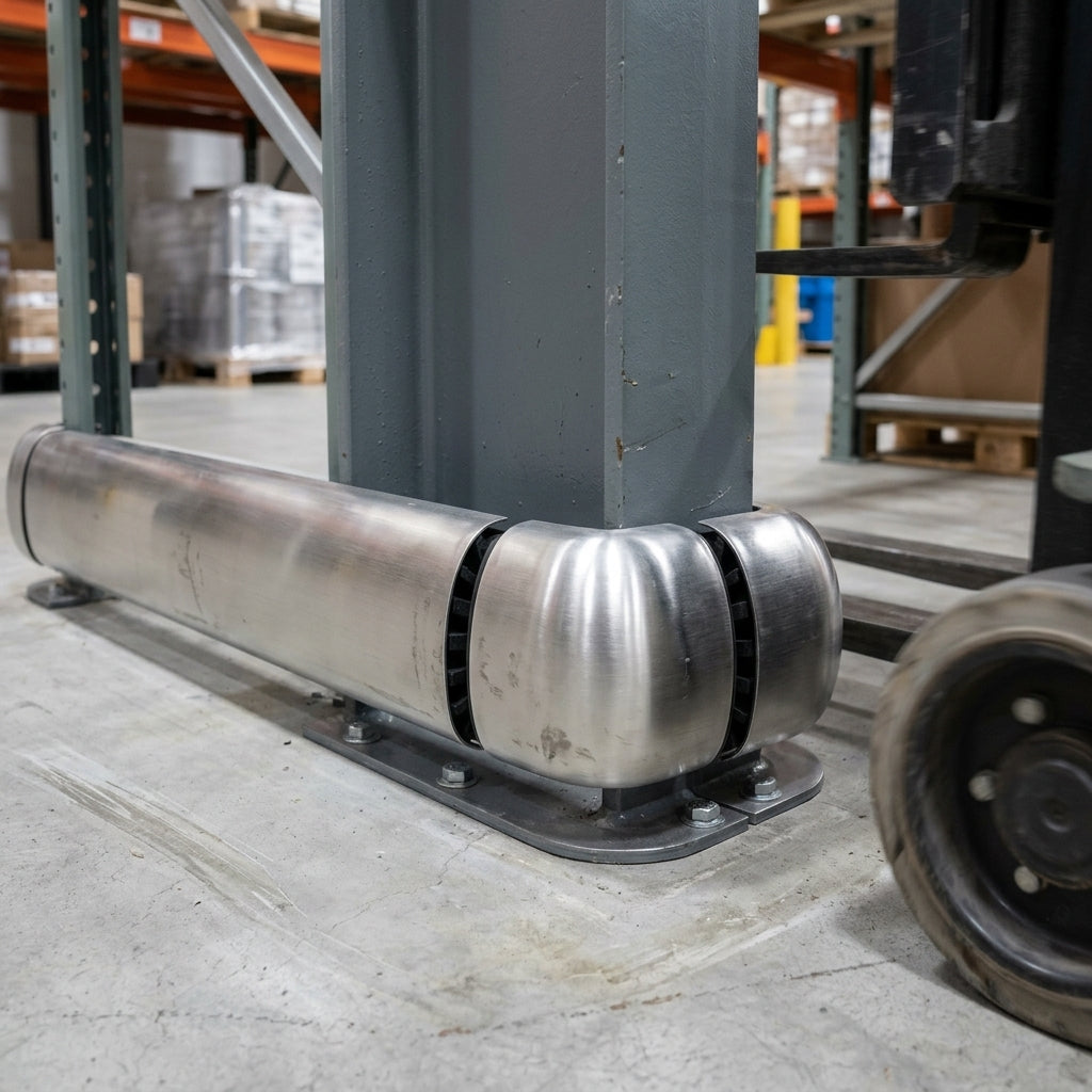 2" stainless steel wall bump rail impact protection
