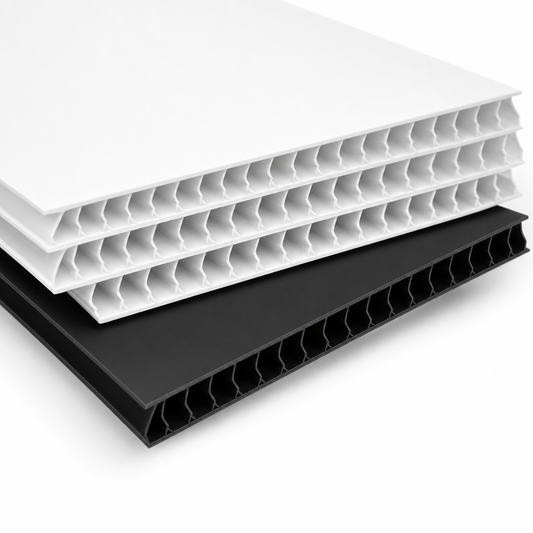 Polypropylene White / Black Sheet 10mm thick for Signage & displays