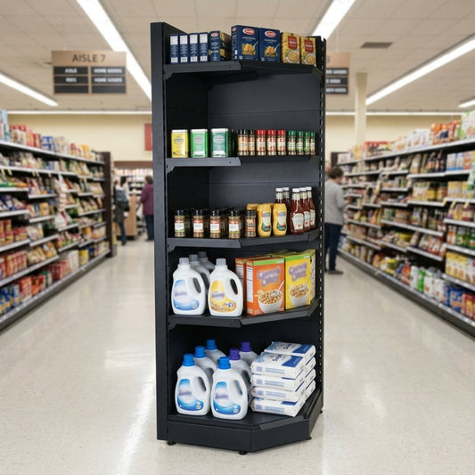 2.1m High Corner Shelving Bay 300mm Base & 250mm Shelves