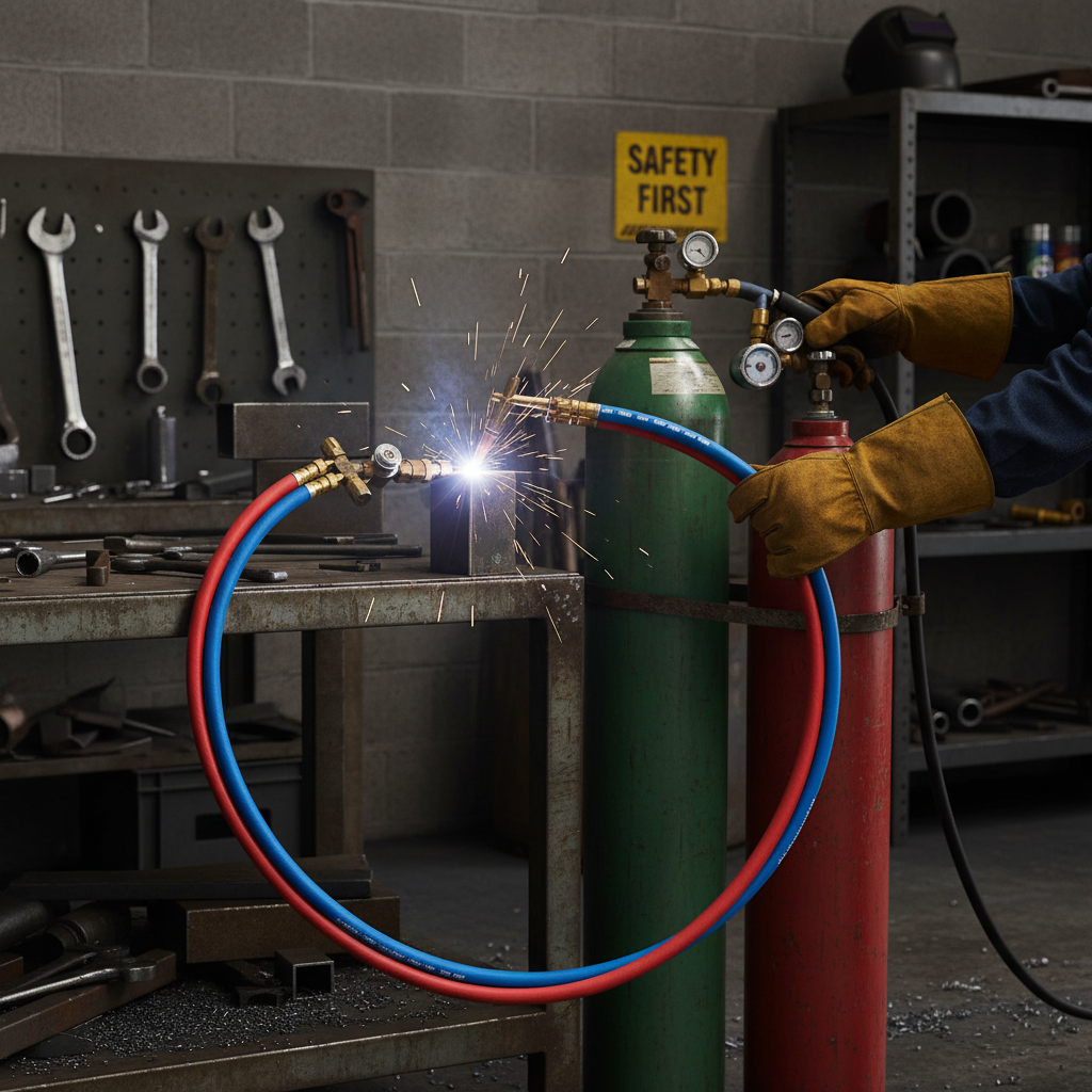 Premium Heavy Duty Oxy/Acetylene Twin Welding Hose - 20bar Pressure, NBR Compounds, Flame Retardant and Abrasion Resistant