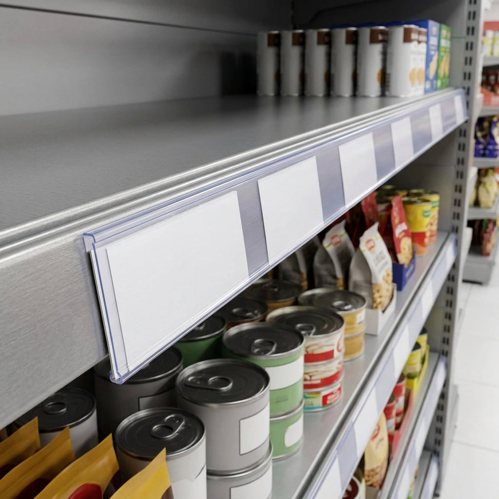 1250mm × 42mm self adhesive shelf edge ticket strip