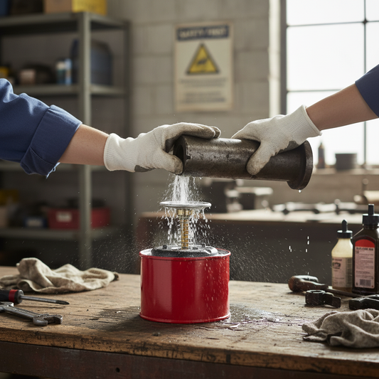 0.5ltr Justrite® Plunger Can - 10008 ||125mmØ x H133mm