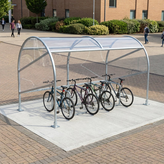 Cycle Shelter Tunnel for 10 Bikes - Modular Design