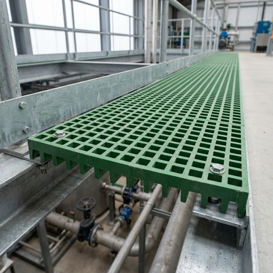 38mm Thick Mini Mesh Grating Panels Green
