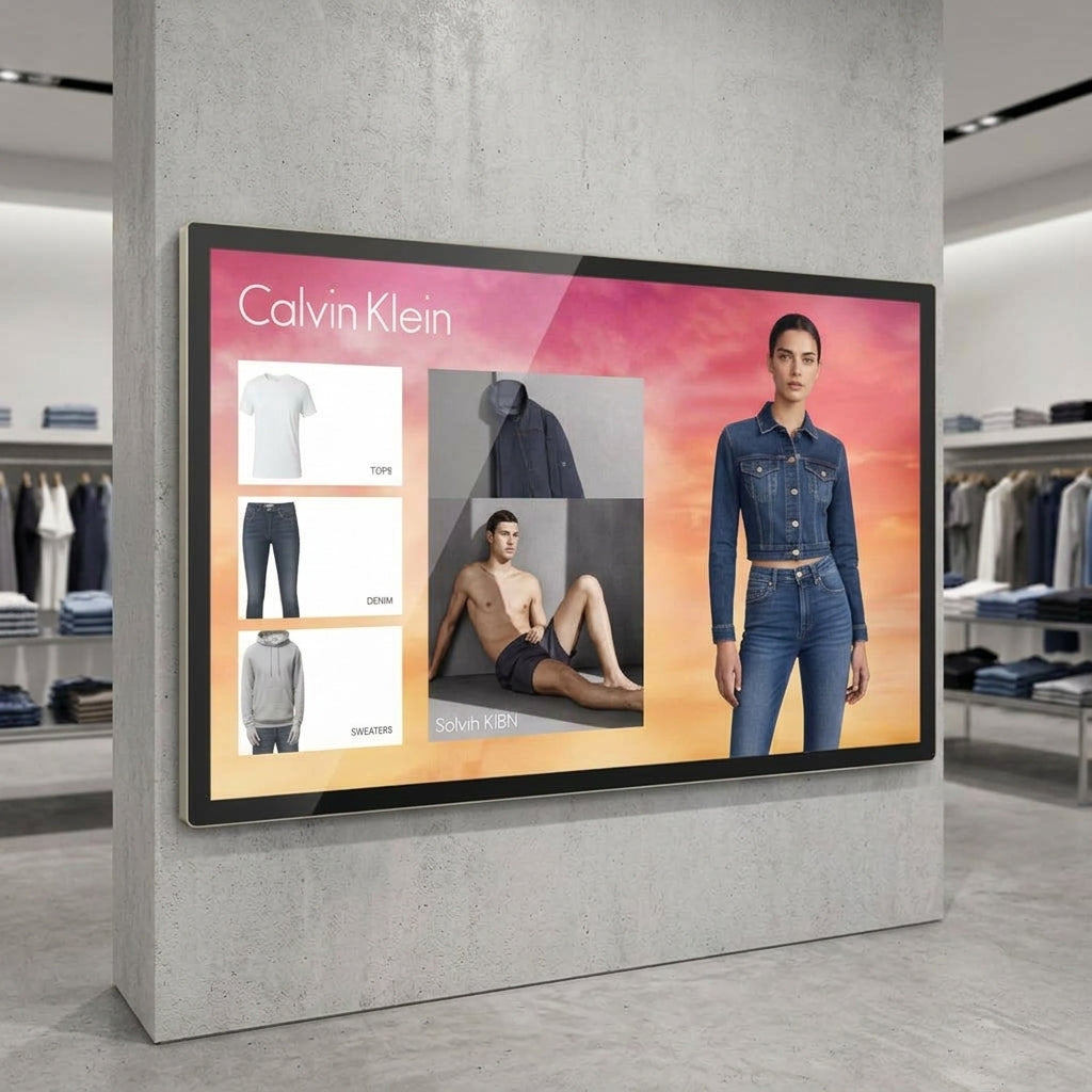 22–55" wall-mounted PCAP Android touch screen display