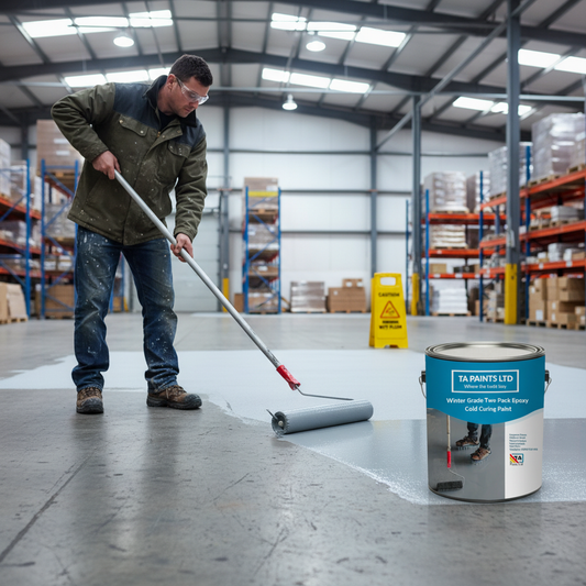 Premium Winter Grade Low Temperature Curing Two Pack Epoxy Floor Paint for Concrete and Metal Surfaces