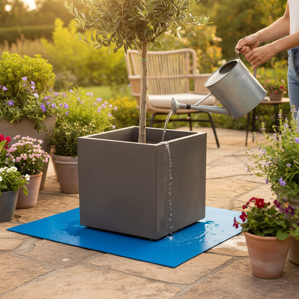 Premium PVC Flower Pot Coaster with Bevelled Edge - Multiple Sizes and Colors for Patio Protection
