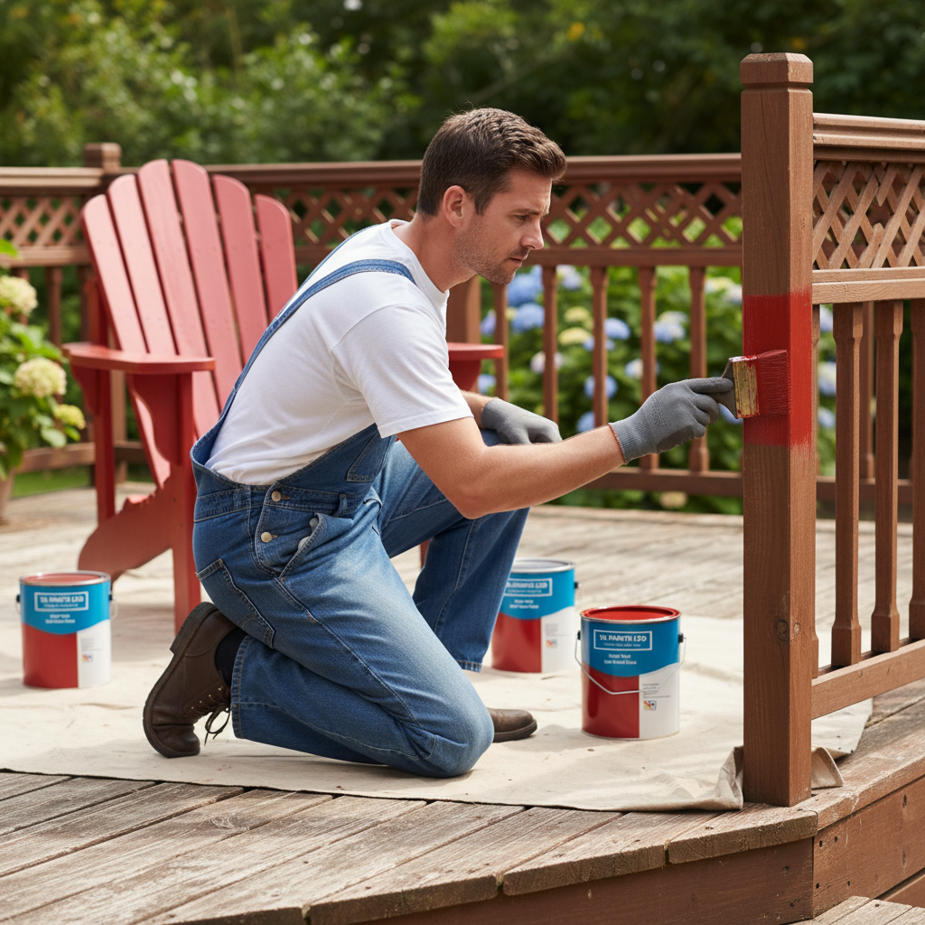 Premium Red Gloss Wood Paint | Universal PU Enamel for Indoor and Outdoor Use, Waterproof and UV Resistant Finish