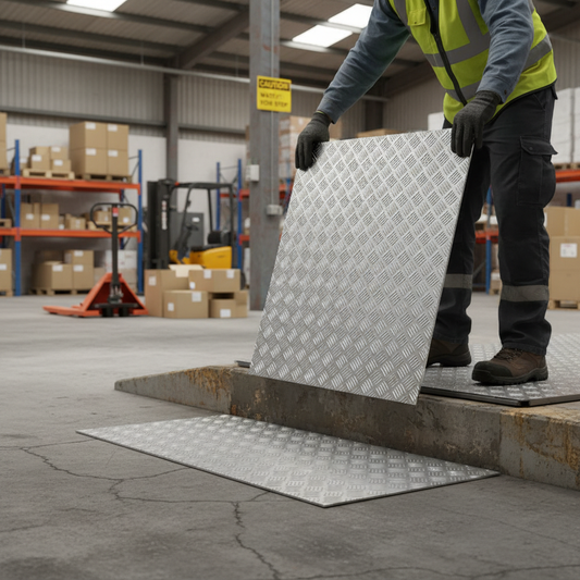 Premium Aluminium Chequer Plate 2000mm x 1000mm x 2mm - Heavy Duty Five Bar Tread Plate for Flooring and Trailers