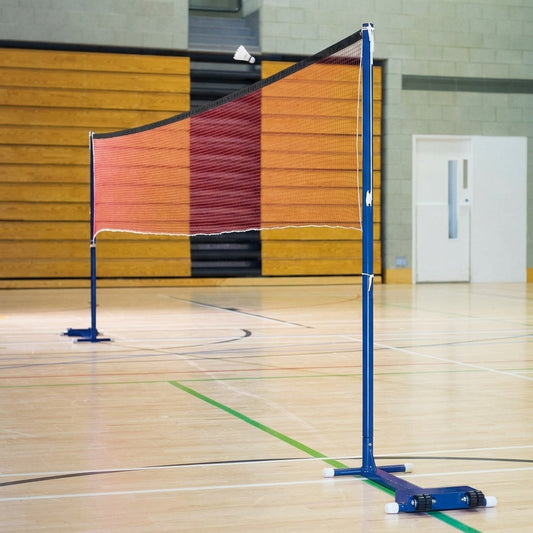 Badminton Wheelaway Posts & Net - H Shaped Bases