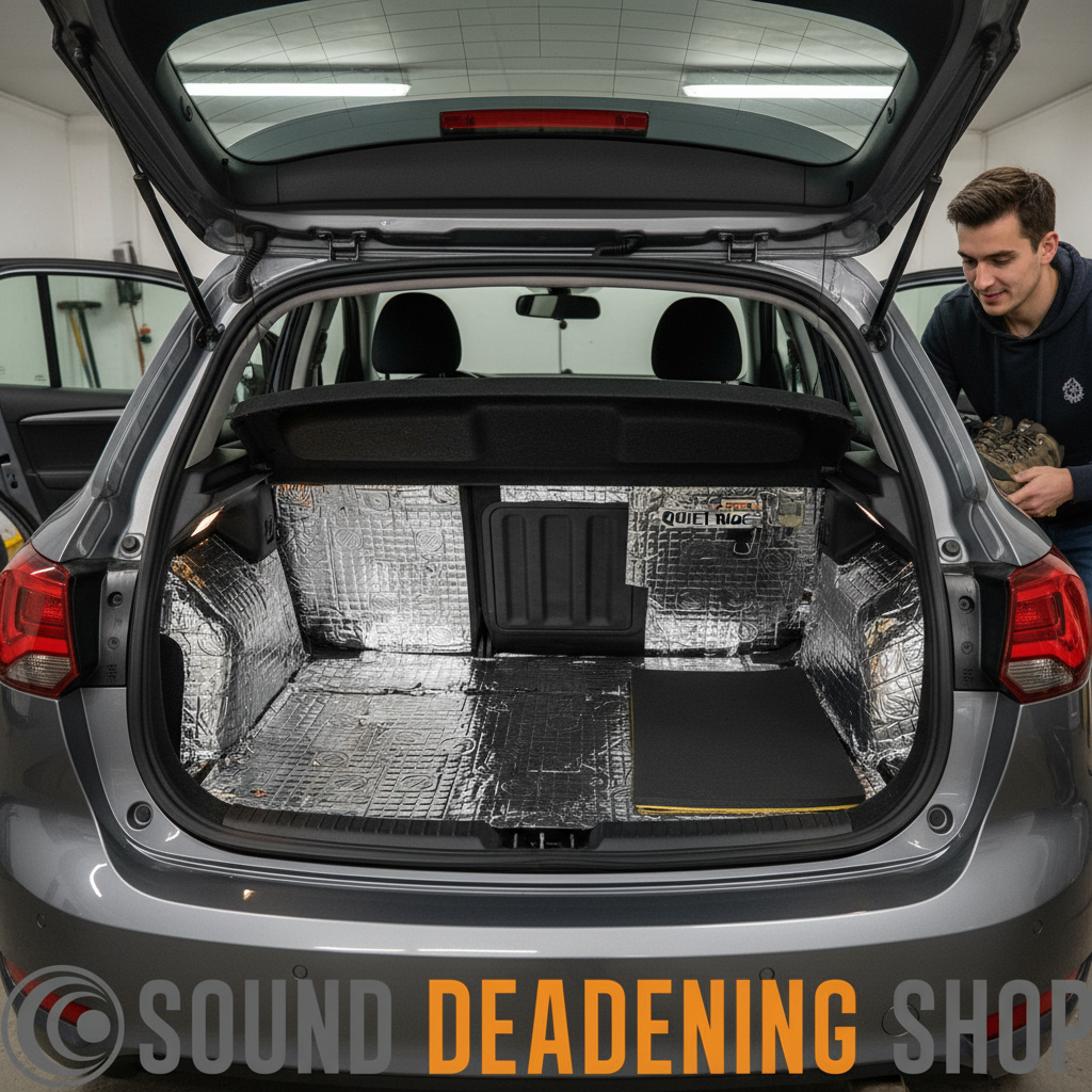 Premium Hatchback Car Boot Sound Proofing Bundle with High-Performance Damping and Noise Absorption Materials