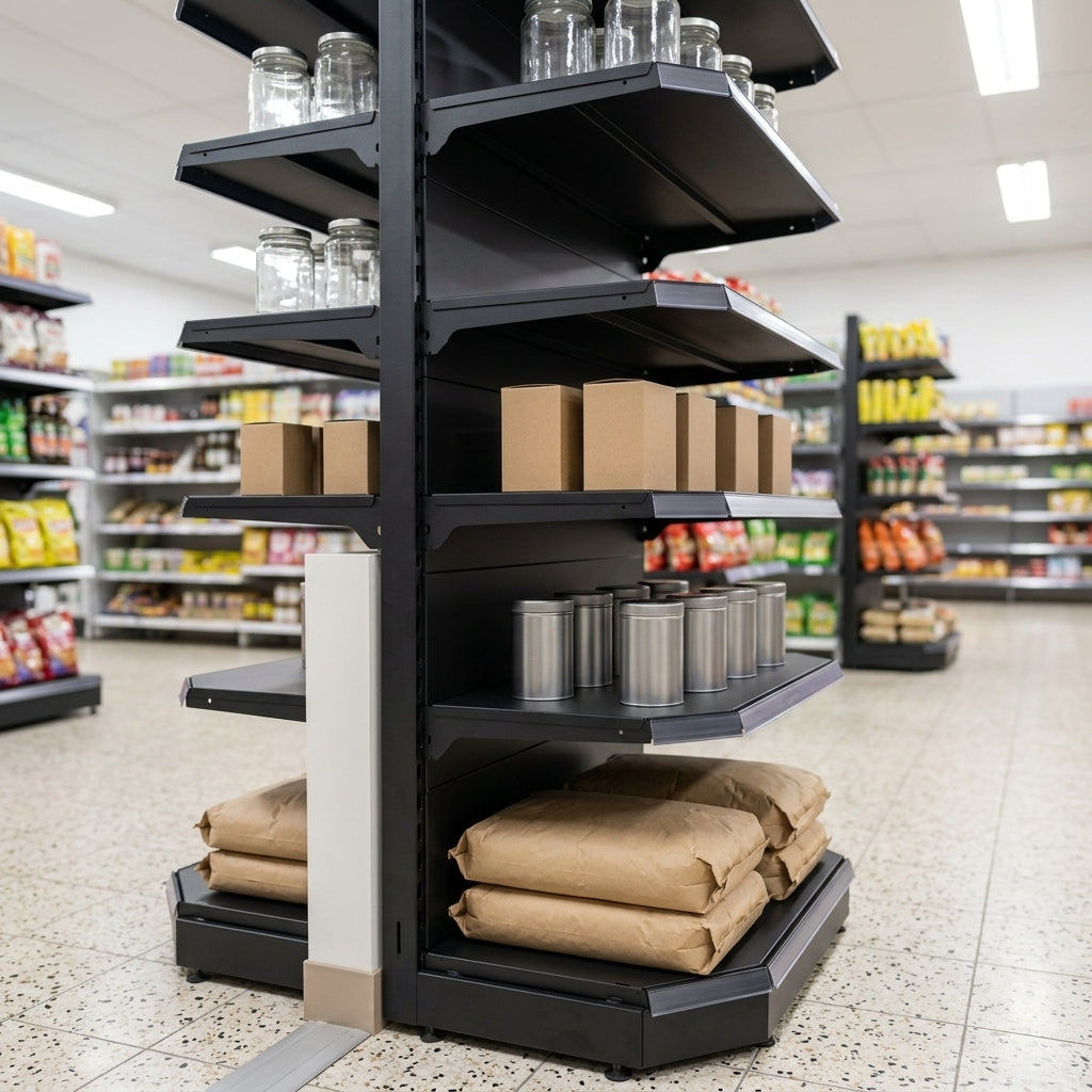 1.4m Corner Shelving Bay 300mm Base 250mm Uppers (view 2)