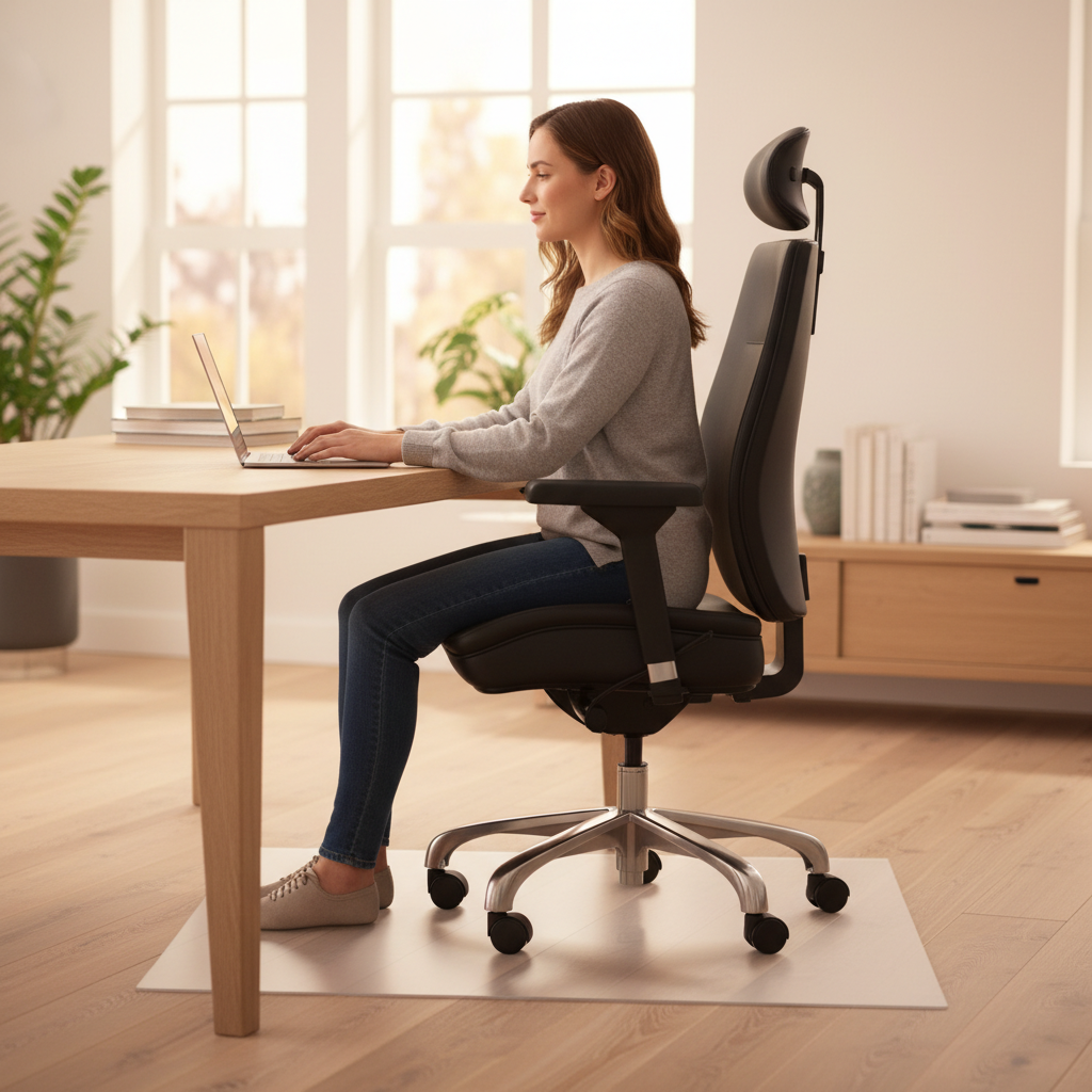 Premium Transparent Chair Mat for Hard Floors - Custom Sizes Available with High Impact Resistance and Comfort