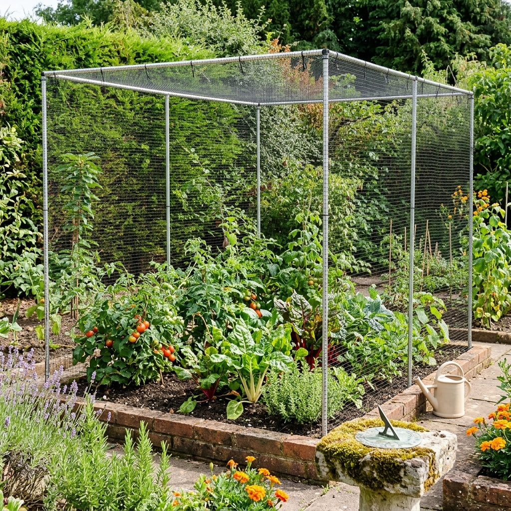 2m High Aluminium Vegetable Cage with Butterfly Netting