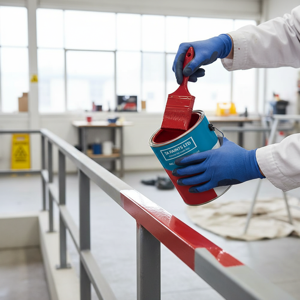 Premium Industrial Grade Signal Red Paint for High-Visibility Applications in Safety Zones
