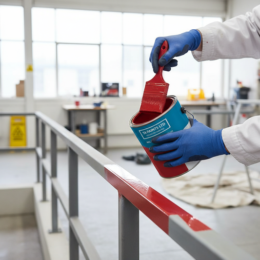 Premium Industrial Grade Signal Red Paint for High-Visibility Applications in Safety Zones