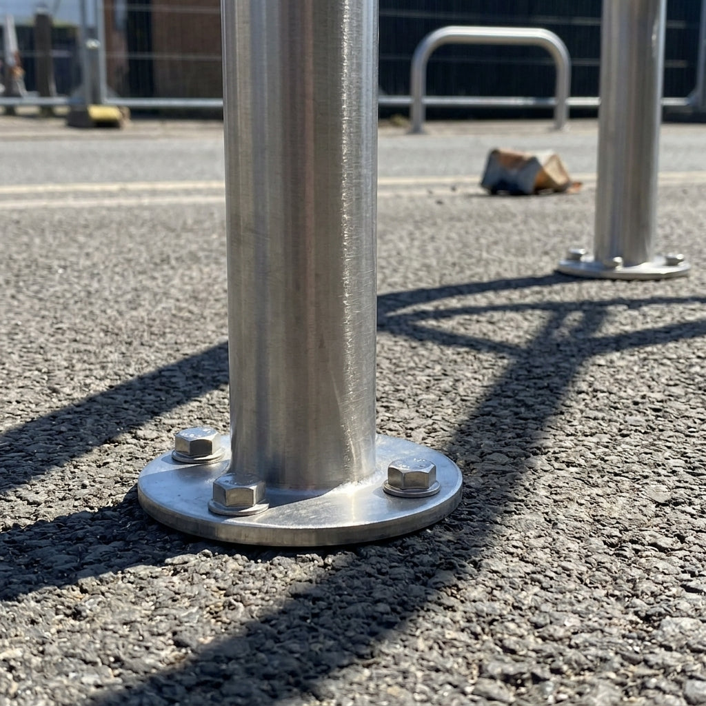 60mm Hooped Perimeter Barrier – Stainless Steel Bolt Down (view 2)