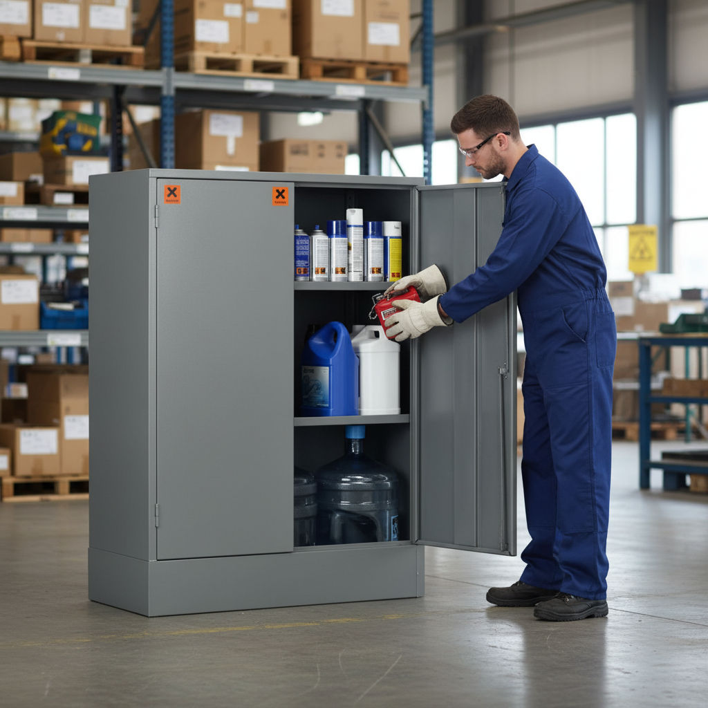 Hazardous Liquid COSHH Cabinet - COSHH48/36 ||L915mm x W457mm x H1219mm